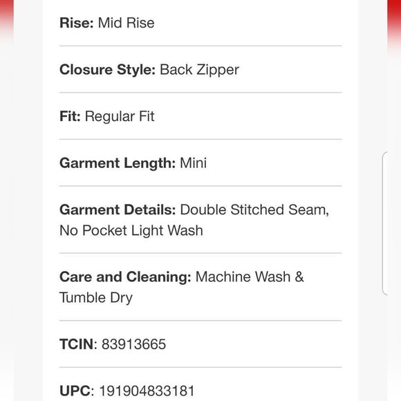 Womens Light Wash Denim Stretch Mini Skirt W/Front Notch & Seam NWT Plus Sz. 16 - Picture 12 of 14